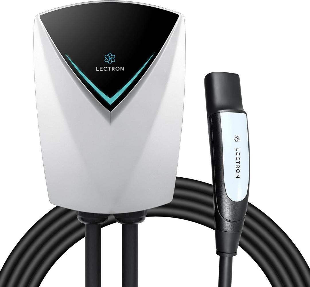 Lectron Tesla (NACS) V-Box Pro Electric Vehicle Charging Station 48 Amp - Level 2 EV Charger (240V) with NEMA 14-50 Plug/Hardwired Compatible with All Tesla Models S/3/X/Y & Cybertruck