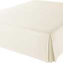 Amazon Basics Lightweight Pleated Dust Ruffle Bed Skirt, Wrinkle & Fade Resistant, Machine Washable, Full, Beige