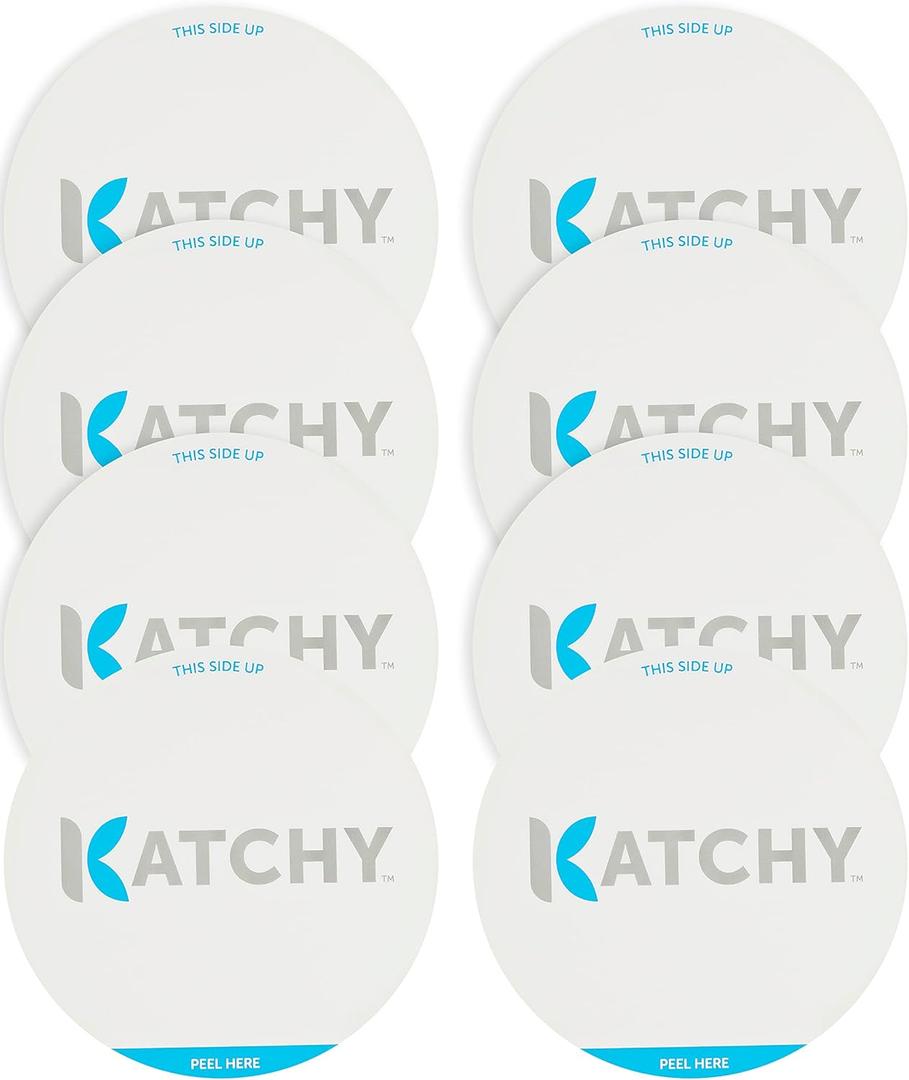 Katchy Indoor Fly Trap - Catcher & Killer for Mosquito, Gnat, Moth, Fruit Flies - Non-Zapper Traps for Buzz-Free Home (8-Pack Glue Boards for Duo Model, White)
