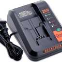 BDCAC202B 2.0A Charger Compatible with Black & Decker 12V MAX and 20V Battery LBXR20 LBXR2020 LBX4020 LBX20 LBD1520S, Compatible with Black and Decker 20V MAX Lithium Battery Charger Replacement