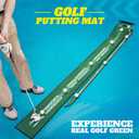 Putting Green Indoor - Golf Putting Mat with Realistic Green Speed,Dual Hazard Putting Mat, Ball Return, Velvet Surface, 8ft Practice Putting mat, Indoor&Outdoor Training Aid - Perfect Golf Gift