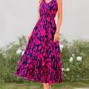BTFBM Women Summer Dresses Casual Sleeveless Floral Maxi Dresses (XXL)
