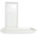 Long Melemine Serving Tray, 17.3x8x1.5 in Serving Platters and Trays for Appetizer, Charcuterie, Bread, Fruit, Dessert, Set of 2