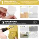 Universal Curtain Rod Holders, No Drill Curtain Rod Brackets, Self Adhesive Curtain Rod Brackets Up to 30 LB, Nail Free Curtain Rod Hooks for Bathroom, Bedroom, Livingroom, Kitchen (8PC, Gold)