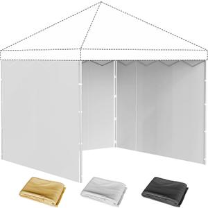 10x10 Canopy Sidewalls, 3Pcs Canopy Sidewalls, UV Protection, Waterproof, Zipper Sidewall for 10x10 Pop Up Canopy Tent, Outdoor Events, Vendor Booths, Canopy Accessories (White, 3 Pcs)