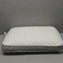 Sealy Molded Bed Pillow for Pressure Relief, Adaptive Memory Foam with Washable Knit Cover, Standard, 16x24x5.75 Inches, White, Grey