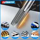 5-Piece NPT Pipe Tap Set, 1/8", 1/4", 3/8", 1/2", 3/4" NPT Tap Set Carbon Steel Hand Threading Plumbing Tap Set for Accurate Threads, Assorted Plumbers Mechanics DIY Thread cutting tools