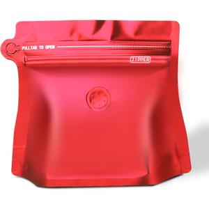 4oz 1/4 lb 60pcs Coffee Bags with Valve,Vented Coffee Bag Barrier Bag Store Bag Coffee Packaging Storage Pouches Stand-up Bags for Food Diamond Shaped Need to Use Heat Sealing MachineRed (3.5oz)