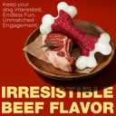 Tough Dog Toys, Toys for Aggressive Chewers Large Breed, Chew Dogs, Bone Toy Nylon Dogs Almost Indestructible (1 Count, Red)