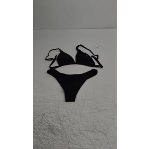 Edelqual Women's High Waisted Bikini Sets Tummy Control Swimsuit 2025 Collection Color Block Two Piece Bathing Suit (L, Black