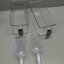 Havawish Ice Storage Bin and Flexible Scoop Set Plastic Freezer Bin with Pull Out Handle Storage Bucket Clear for Container with Scoop(Grey,10.83 x 4.92 x 4.33 in,Classic)