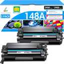 148A Toner Cartridge Black W1480A 4001n 4101fdw Compatible Replacement for HP148A 148X 148 W1480A W1480X for HP LaserJet Pro 4001n 4101fdw 4001dw 4001dn 4101fdn Printer Ink (with Chip) (2 Pack)