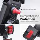 Pnitri 2025 New Upgraded Bike Phone Holder Handlebar - 1S Quick Install, Motorcycle Phone Mount, Bicycle Phone Holder fit Large Phone Case for iPhone Samsung, Dirt Scooter Mini Bike Accessories