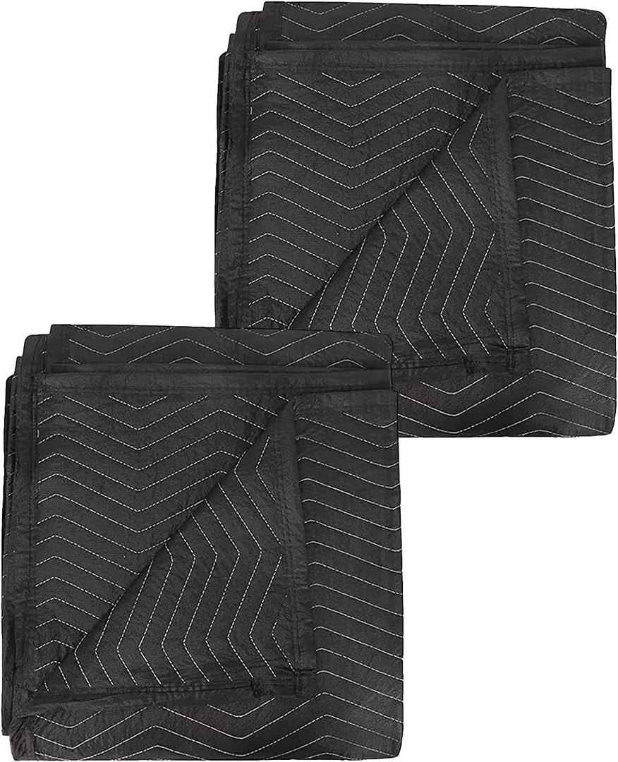 2 Pack Moving Blankets 40x 72" Moving Pads for Furniture Protection Quilted Packing Shipping Blankets for Furniture Moving Supplies 2 Pack Moving Blankets 40x 72" Moving Pads for Furniture Protection Quilted Packing Shipping Blankets for Furniture Moving Supplies