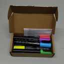 Amazon Basics Bullet/Chisel Reversible Tip Liquid Chalk Markers, Erasable, Washable, Water-Based, Bold Point, 8-Pack, Bright Colors