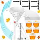 Teenyyou 99pcs Maple Syrup Tapping Kit Include (5) taps, (5)3' Tubing, (5)5l Bags, (81) Deep Fryer Oil Cone Filter with Stand, Stainless Steel Test Cup with Cleaning Brush Maple Syrup Hydrometer Kit