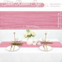 10 Pack Cheesecloth Table Runner 20 x 120 inch Long Boho Gauze Table Runners 10FT Semi Sheer Table Runner for Wedding Decor, Baby Shower, Birthday Party, Banquet (Dusty Rose)