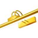 26" Wireless Picture Lights, Rechargeable Battery Art Display Light with Remote Control, Dimmable/Timer Off Dartboard Light, 3 Lighting Modes Full Metal Painting Display Lights (Gold-1 Pack)