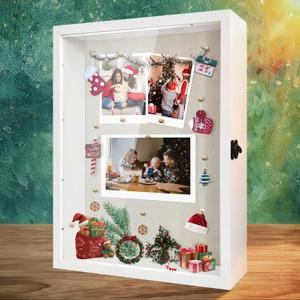 16x20 Inch Shadow Box Frame, Extra Deep Display Shadow Boxes Wood Cases Large for Flowers Bouquet Wedding Photo or Memory Pictures & Keepsake Pet Memorial