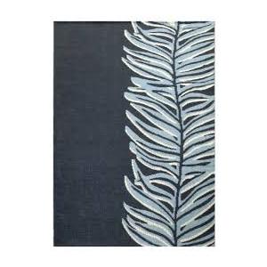 HD Outdoors 5x7 Woven Rug- Palm Feather, 5x7