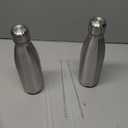 Insulated Water Bottle, 2 Pack-17oz Stainless Steel Water Bottles with straw lid, Metal Sports Water Bottles for Boys,Girls, Double Wall Vacuum BPA-Free Flask for School, Sports & Travel-Silver