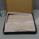 Magnetic Knife Block Stand - Italian Olive Wood Kitchen Knife Holder Rack with Resin Flow Design - Double Sided Strong Magnet Knife Block - Universal Knife Organizer Holds 18 Knives - White Pearl