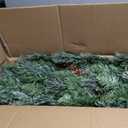 HomeKaren 6.5 Ft Prelit Christmas Tree, Artificial Pencil Christmas Tree with 250 LED Lights, Pine Needles and Pine Cones Xmas Decoration for Home