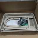 Amazon Basics 3-Tier Rolling Utility Cart, Storage Organizer, Lockable Wheels, Multifunctional Storage, Portable Mobile Shelving Unit, White