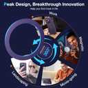 360Rotatable Magnetic Ring for iPhone 14 Pro Max Case Compatible with MagSafe [Non-slip Texture Edge][Built-in Kickstand][Military Shockproof]Translucent Matte Soft Silicone Bumper Slim,Purple