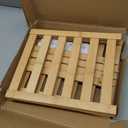 RONGJlA 2 Tier Bamboo Shoe Rack for Closet Free Standing Wood Shoe Shelf Storage Organizer for Entryway Small Space Stackable, Natura Brown