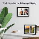 Lacopgr 5x7 Double Picture Frame Collage 2 Openings, Black Wood Frame | Holds 2 5x7 Photos or 8.5x11 Picture, Multi Photo Collage Frame Wall/ Table Decor Wooden, Horizontal & Vertical, White Mat