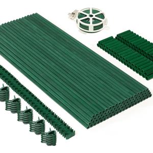 MAXPACE 249pcs Garden Stakes Kit: Includes 80 Sets of Fiberglass Plant Sticks Supports & Accessories for DIY 4ft, 5ft, 6ft, 7ft Stakes for Tomato, Vegetables, Indoor & Outdoor Gardening Supplies