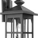 Darkaway Large Outdoor Light Fixtures Wall Mount, 21inch Outdoor Wall Lights Exterior Lighting Fixtures Waterproof Black Outside Wall Sconce with Seeded Glass for House Porch Hallway Garage Front Door