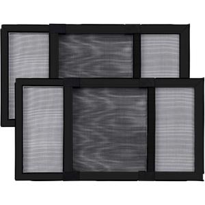 Adjustable Window Screens Expandable 2 Ways Expandable Window Screen 10H*10"-16"W High with Black Frame for House Windows 2 Pack of Small Screens