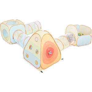 UTEX 3 in 1 Pop Up Play Tent with Tunnel, Ball Pit for Kids, Boys, Girls, Babies and Toddlers, Indoor/Outdoor Playhouse (6 in 1 with Ball Pit and Square Tent)