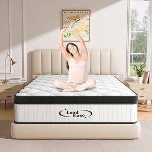 Mattress Queen Size, 14 Inch Queen Hybrid Mattress in a Box, Memory Foam with Firm Individually Wrapped Pocket Springs, Pressure Relief & Motion Isolation, CertiPUR-US Certified, 60" x 80" x 14"