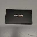 Weekly Pill Organizer 1 Time a Day  Travel Pill Case 7 Day, Small Pill Box 8 Compartments Push Open, with Color Slots, Medicine Organizer for Fish Oil, Vitamins, with Wrist Lanyard, BPA Free, Black