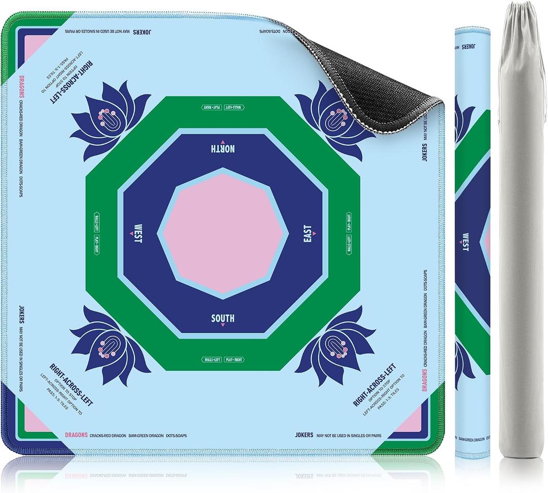 XINTONG American Mahjong Mat, 32×32 Inches,3mm Thickness, 32 inches × 32 inches × 0.12 inches