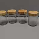 NETANY 4-pack 16oz Glass jars with Airtight Lids, Overnight Oats Containers with Bamboo Lids, Wide mouth Mason Salad jars, Glass Food Storage Containers for Snacks Yogurt Spice Sugar