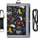 Kids Wallet for Boys, Boys Wallets for Kids 4-12 Trifold Wallet with Zippered Coin Pocket and Card Holders, Birthday Christmas Gifts Wallet - Game Console