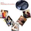 FMS Car Travel Inflatable Mattress Back Seat Gap Pad Air Bed Cushion Camping Air Couch Gray 51.18 * 10.63 * 14.57Inches