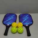 Pickleball Paddles Set of 2, Lightweight USAPA Approved Fiberglass Pickleball Set of 2 with Outdoor Pickleballs
