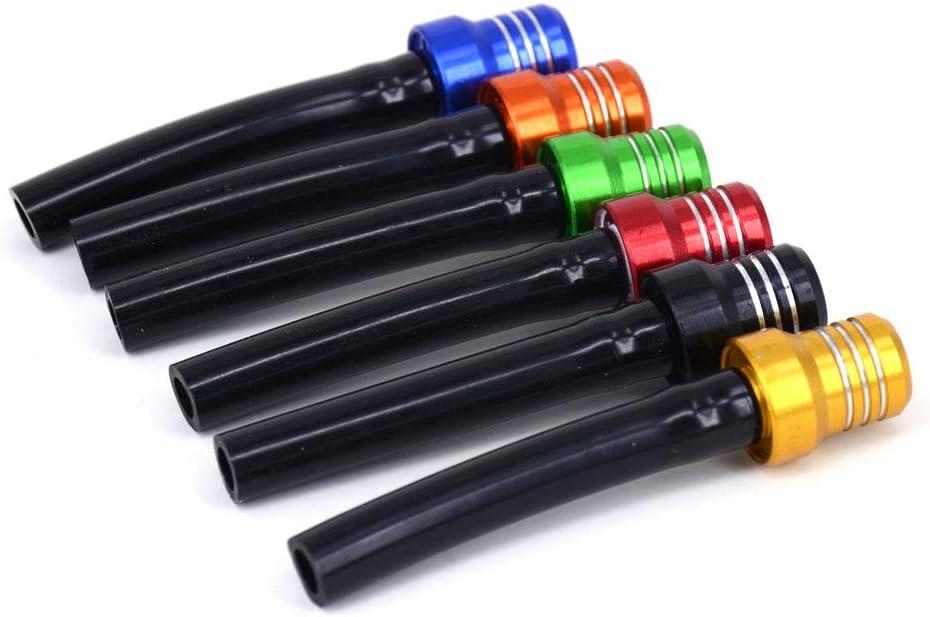 AnXin Breather Hose Gas Fuel Tank Cap Vent Hose Tube CNC Universal For ATV Quad CRF YZF RMZ KLX DRZ Dirt Pit Bike Motorcycle Aluminum Fuel 6 pcs Colorful (six in one)