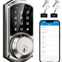 Veise VE06 Smart Deadbolt with App Control, Keyless Entry Smart Lock for Front Door, Electronic Digital Door Lock with Code, Easy Install, Satin Nickel