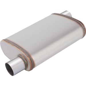 LCGP 2.25" Universal Muffler, Performance Chamber Exhaust Muffler, 2.25" Offset In/Out, 20" Overall Length Straight-Through Performance with Stainless Steel Muffler for Truck, Cars(2.25''Inlet/Outlet)