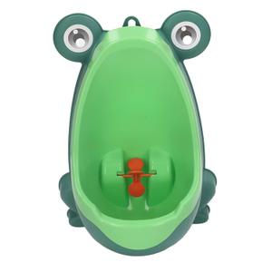 Potty Training Urinal for Boys, Kids Wall Mounted Toilet with Funny Aiming Target, Cute Cartoon Animal Shape Potty for Toddlers Children, Green Standing Urinal