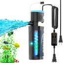 Aquarium Filter | U-V Fish Tank Filter for Green Water Cleaning | U-V Clarifier with Timer | Aeration & Rainfall Mode | Turtle Tank Filter | Submersible Pump with Filter | for 10-30 Gallons