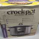 Crock-Pot Large 8-Quart Programmable Slow Cooker with Auto Warm Setting Black Stainless Steel