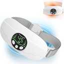 HOTBAG Heating Pad for Period Cramps Portable Cordless 3S Fast Period Heating Pad Cramp Relief with 3 Heat Levels and 3 Massage Modes Menstrual Electric Waist Wrap Belt for Pain Relief Gifts for Her (White)