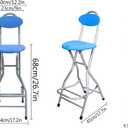 27-Inch Foldable Stool,Folding Chair, for Adults Folding Stool with Handle,Folding Bar Stool with Non-Slip Feet,Indoor and Outdoor,200 lbs Capacity,Kitchen,Game Room(11.5"12.5"27"), 35 inches x 14.5 inches x 12.5 inches